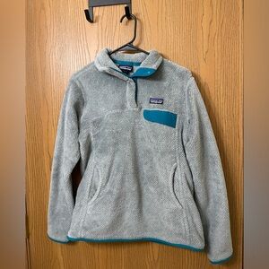 Patagonia Women's Lightweight Re-Tool Snap-T Fleece Pullover Gray Teal Size M